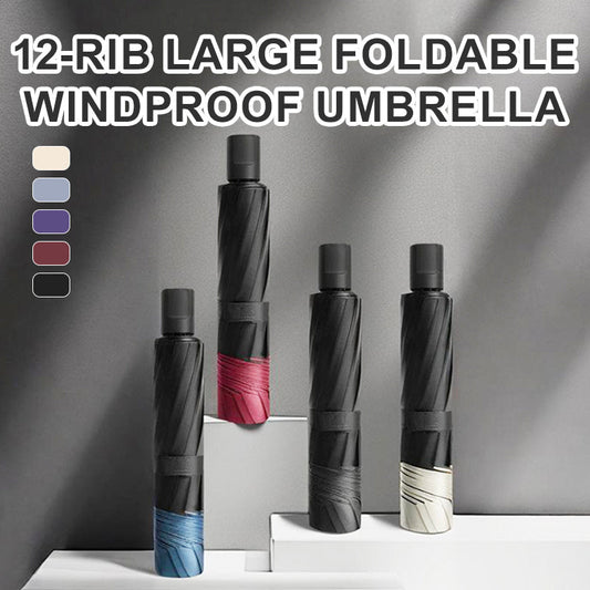 ⏳ Offre à durée limitée : 50 % de réduction ☔ Parapluie pliant coupe-vent à 12 baleines