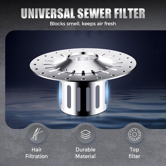 Filtre universel pour égouts anti-obstruction
