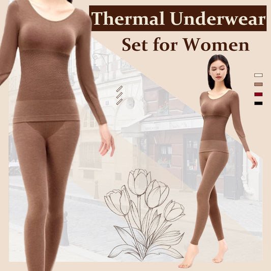 Ensemble de sous-vêtements thermiques pour femmes