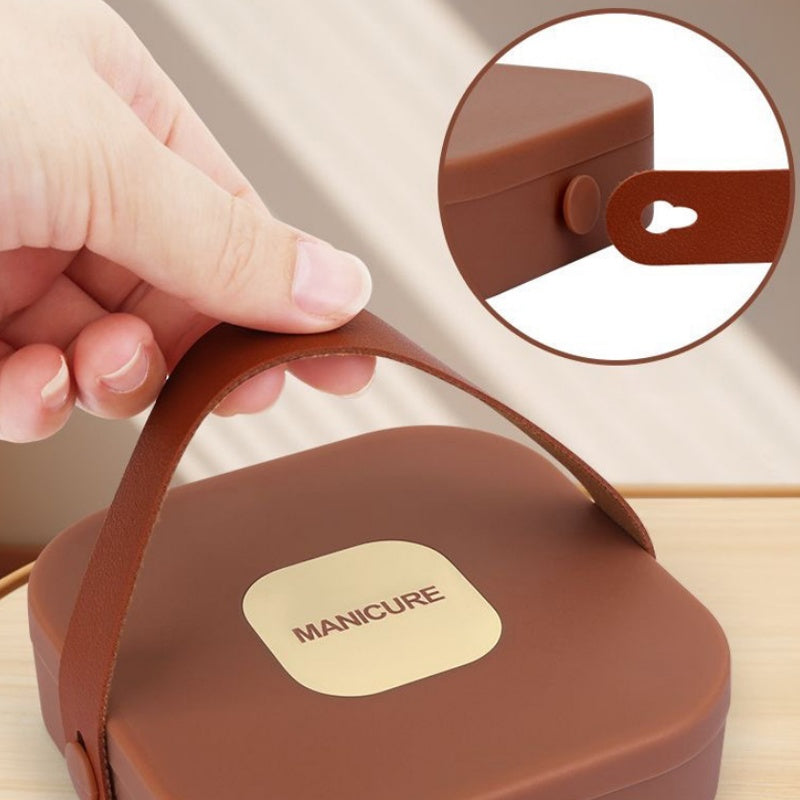 Ensemble de 7 Pièces de Manucure Portable avec Coupe-Ongles