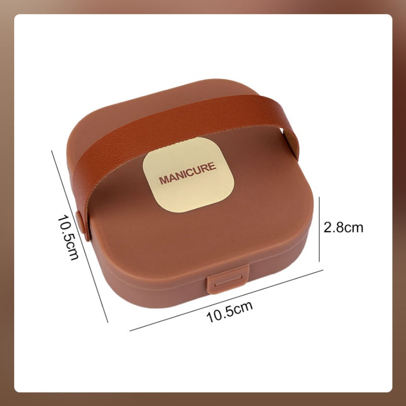 Ensemble de 7 Pièces de Manucure Portable avec Coupe-Ongles