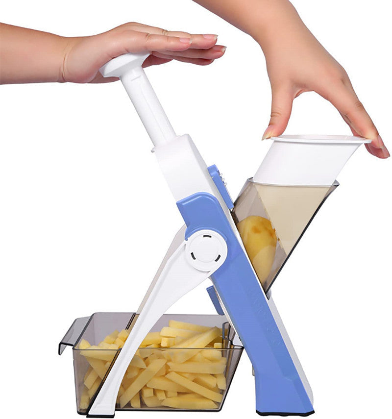 🥔 50% DE RÉDUCTION! 🔪 Mandoline de Cuisine Sécurisée – Tranches Multiples, Protection Doigts & Facile à Nettoyer 🥒