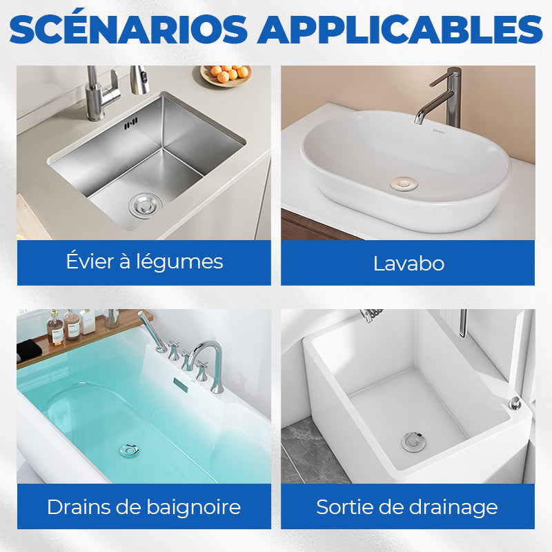 🔥🚰 PROMO SPÉCIALE : ACHETEZ 2, LIVRAISON GRATUITE ! Filtre de Vidange d'Évier Universel – Anti-Odeurs, Anti-Bouchons, Installation Facile, Compatible Toutes Cuisines 🆓