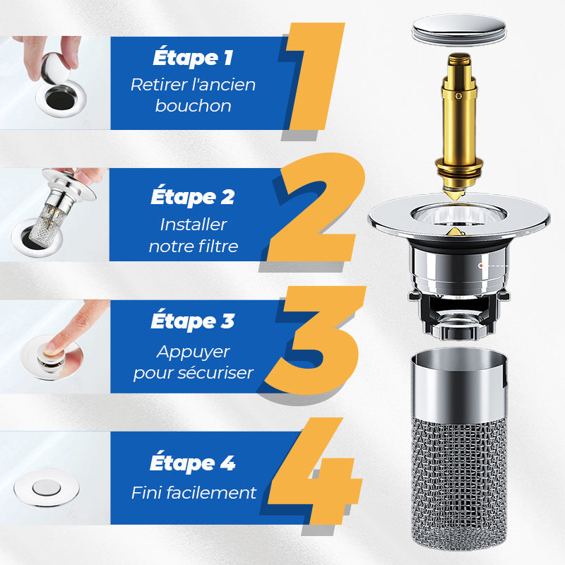 🔥🚰 PROMO SPÉCIALE : ACHETEZ 2, LIVRAISON GRATUITE ! Filtre de Vidange d'Évier Universel – Anti-Odeurs, Anti-Bouchons, Installation Facile, Compatible Toutes Cuisines 🆓