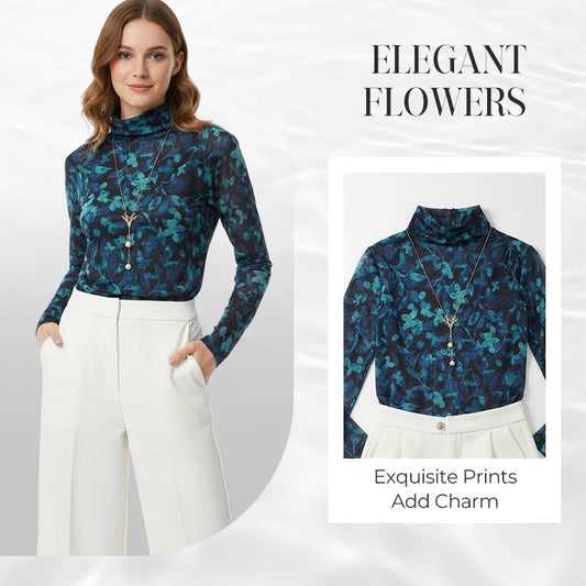 Haut élégant en maille fleurie pour femme