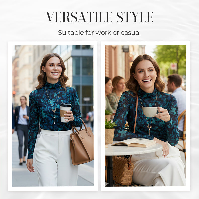 Haut élégant en maille fleurie pour femme