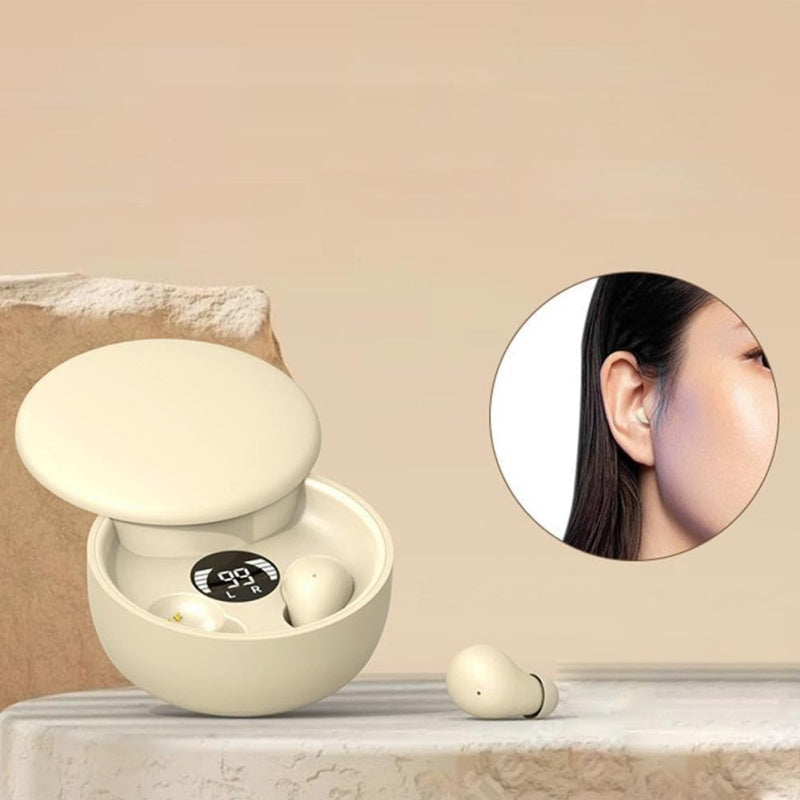 🔥🌙 Écouteurs Bluetooth ultra-compacts pour dormir – Confortables même en position latérale, parfaits pour écouter méditations, podcasts ou bruits blancs, et glisser vers le sommeil en douceur 😴✨