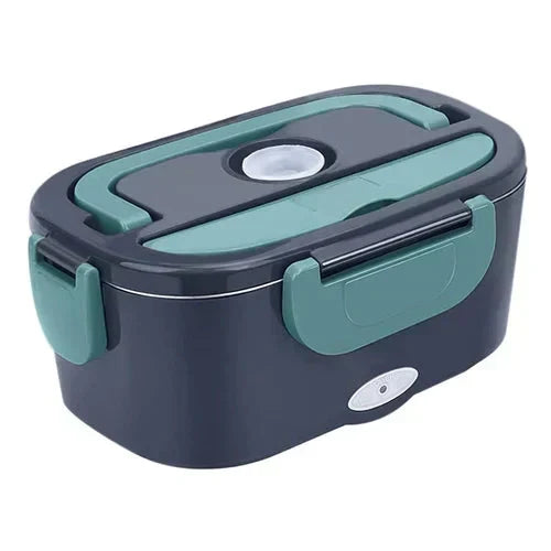 🍱 50% DE RÉDUCTION ! ⚡ Ensemble Boîte à Lunch 2-en-1 – Acier Inoxydable & Plastique – 60W Double Tension & 1,5L for Repas Chauds
