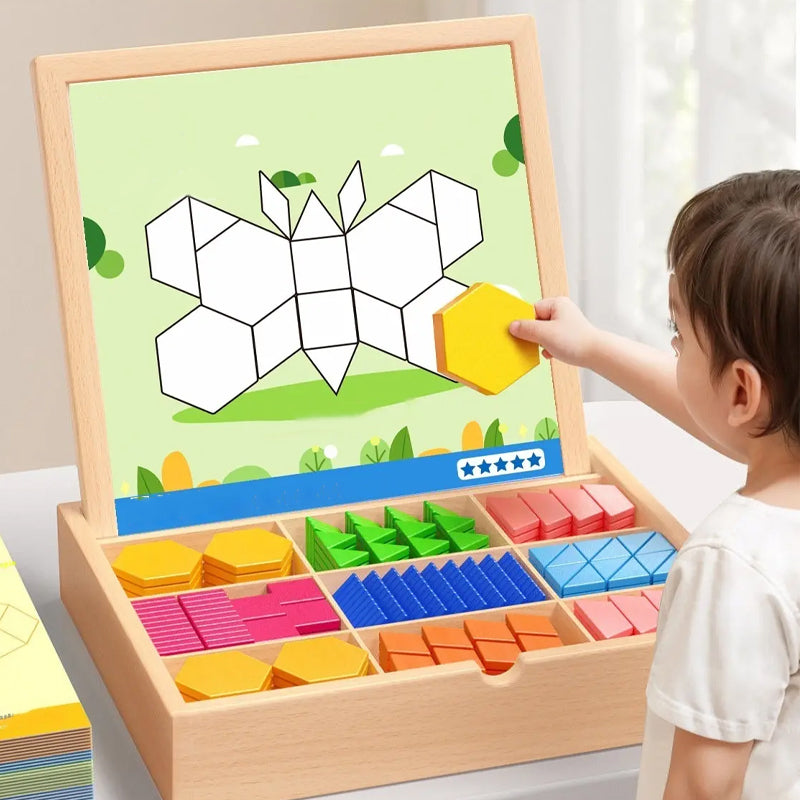 🧩50% DE RÉDUCTION! ✨ PUZZLE MAGNÉTIQUE BOIS - 120 Pièces aux Couleurs Vives, Jeu Éducatif pour Développer la Créativité des Enfants 🎨👧