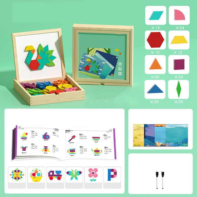 🧩50% DE RÉDUCTION! ✨ PUZZLE MAGNÉTIQUE BOIS - 120 Pièces aux Couleurs Vives, Jeu Éducatif pour Développer la Créativité des Enfants 🎨👧