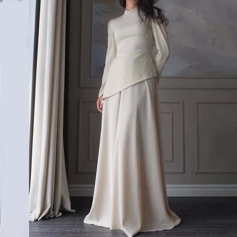 Ensemble deux pièces élégant asymétrique pour femme