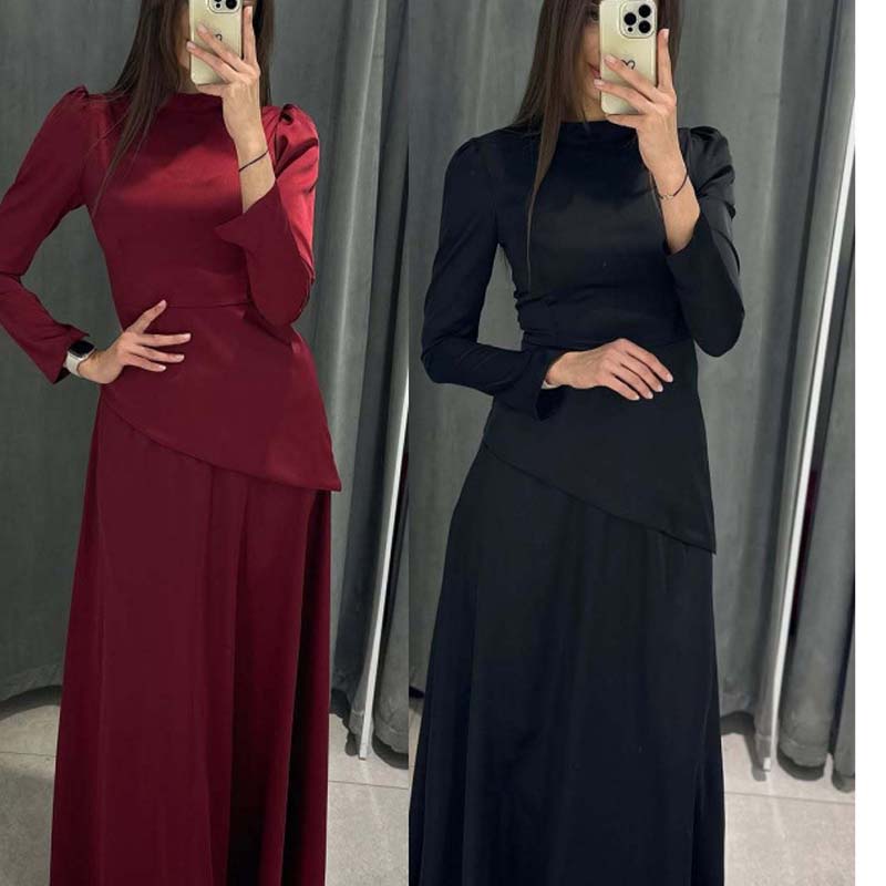 Ensemble deux pièces élégant asymétrique pour femme
