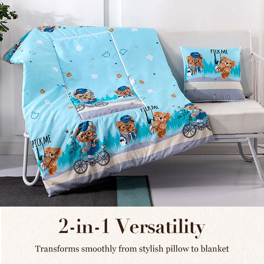 Couverture Oreiller Convertible 2-en-1 Douce et Stylée