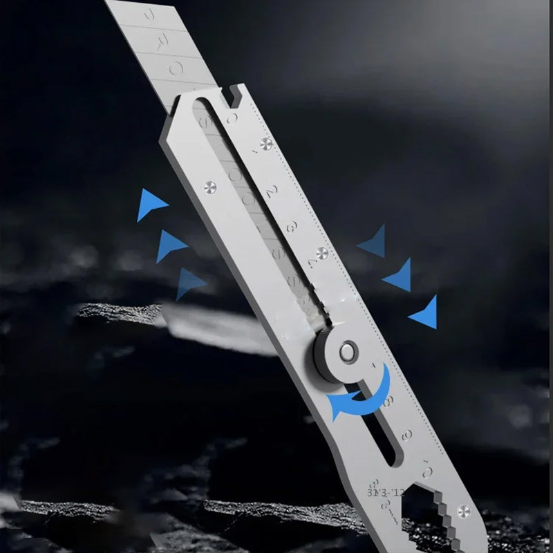 🔧 50 % de réduction ! Couteau utilitaire multifonction avec lame cassable – Grattoir, règle, clé & ouvre-bouteille en un seul outil compact ! ✨