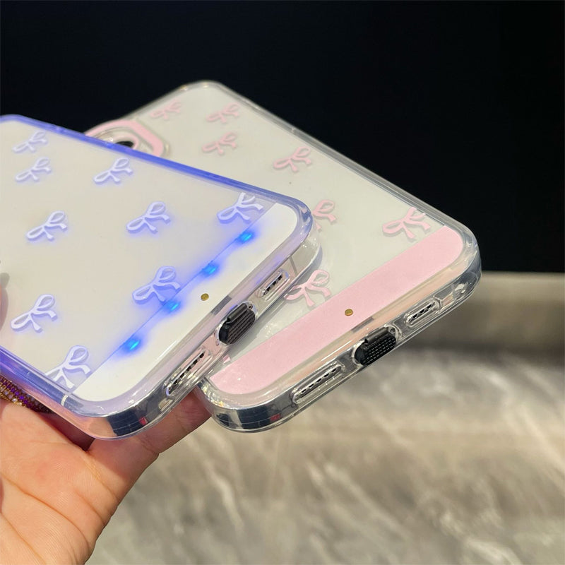 📱Coque de téléphone LED best-seller : notifications d’appel lumineuses, antichoc, design nœud papillon, découpes précises, TPU souple, pour iPhone