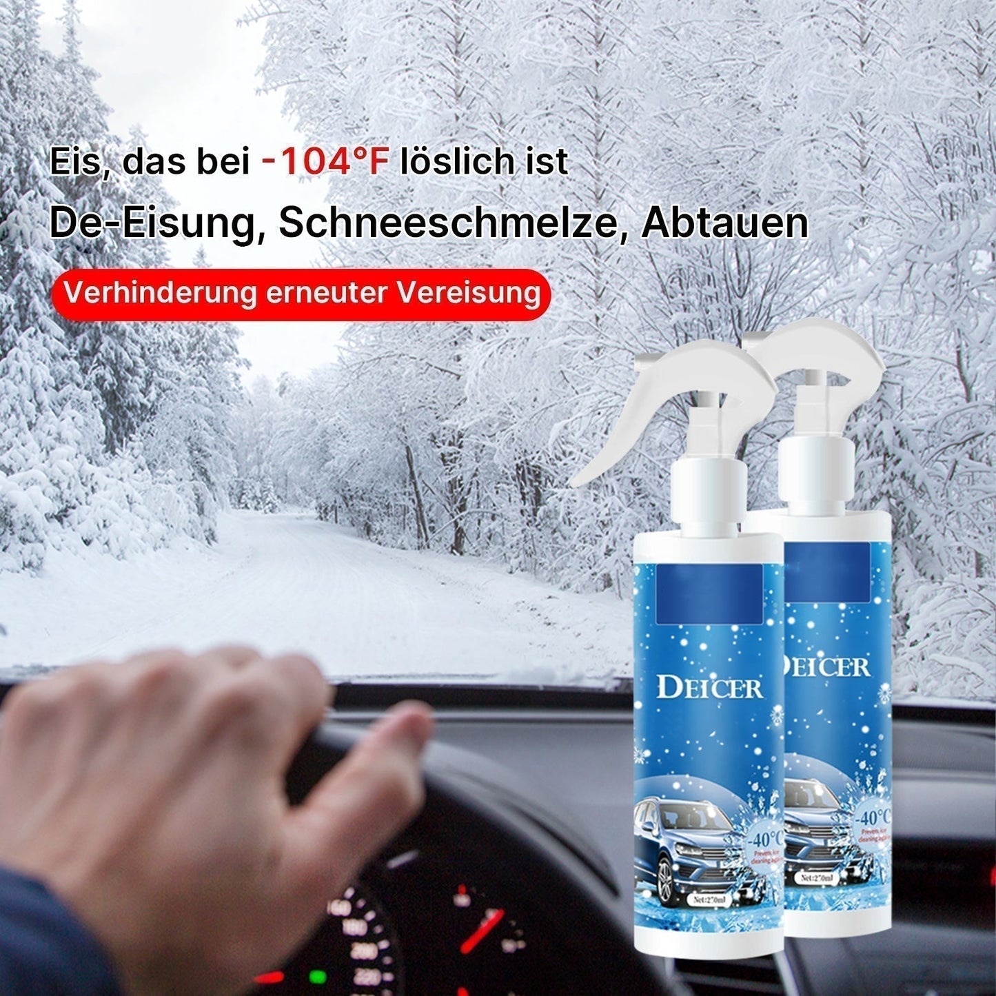 📢📢50% DE RÉDUCTION !!! ✨Spray dégivrant pour voiture Deicer