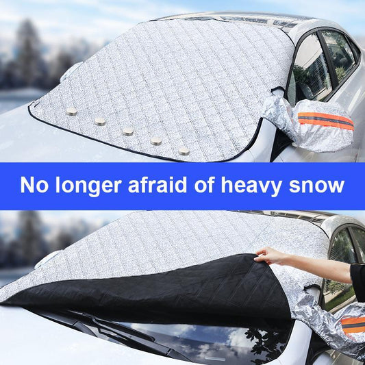 🚗 ACHETEZ 2 OFFREZ 1! ✨ Couverture Magnétique Contre la Neige pour Pare-brise - Isolation Thermique 4 Couches avec Installation Rapide pour Protection Antigel ❄️🔗