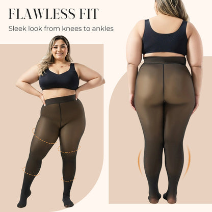 Collants Thermiques Doublés Confortables et Extensibles pour Femme