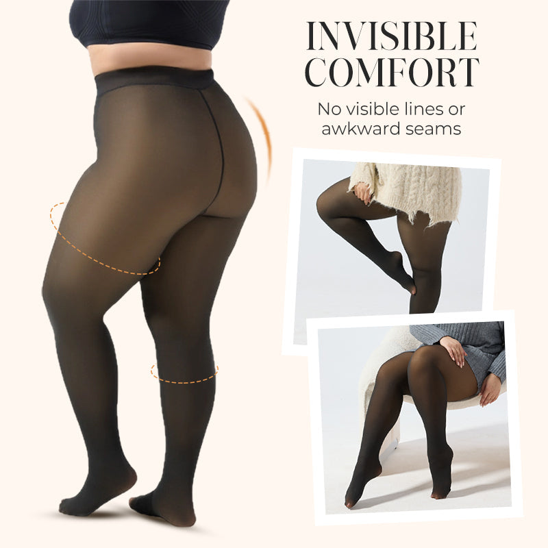 Collants Thermiques Doublés Confortables et Extensibles pour Femme