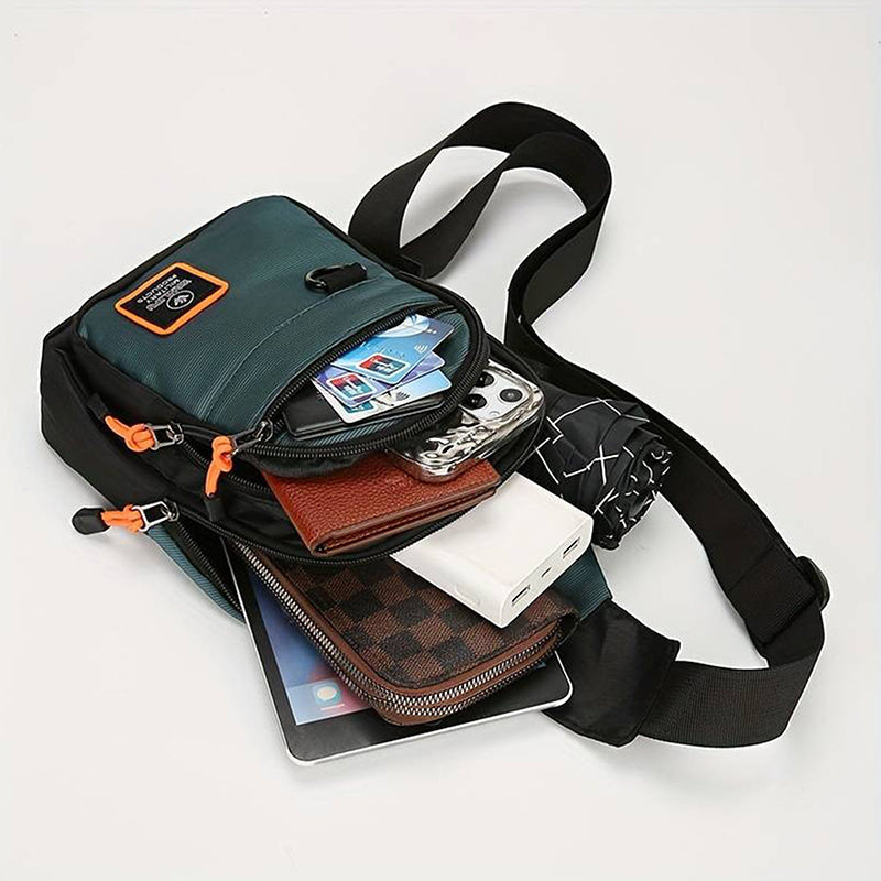 🧳✨ PROMO FLASH -50% ! Sac à Bandoulière Multi-Poches Résistant à l'Eau – Imperméable, Sangle Réglable, Prise Casque, Léger 0.18kg, Idéal Voyage & Quotidien