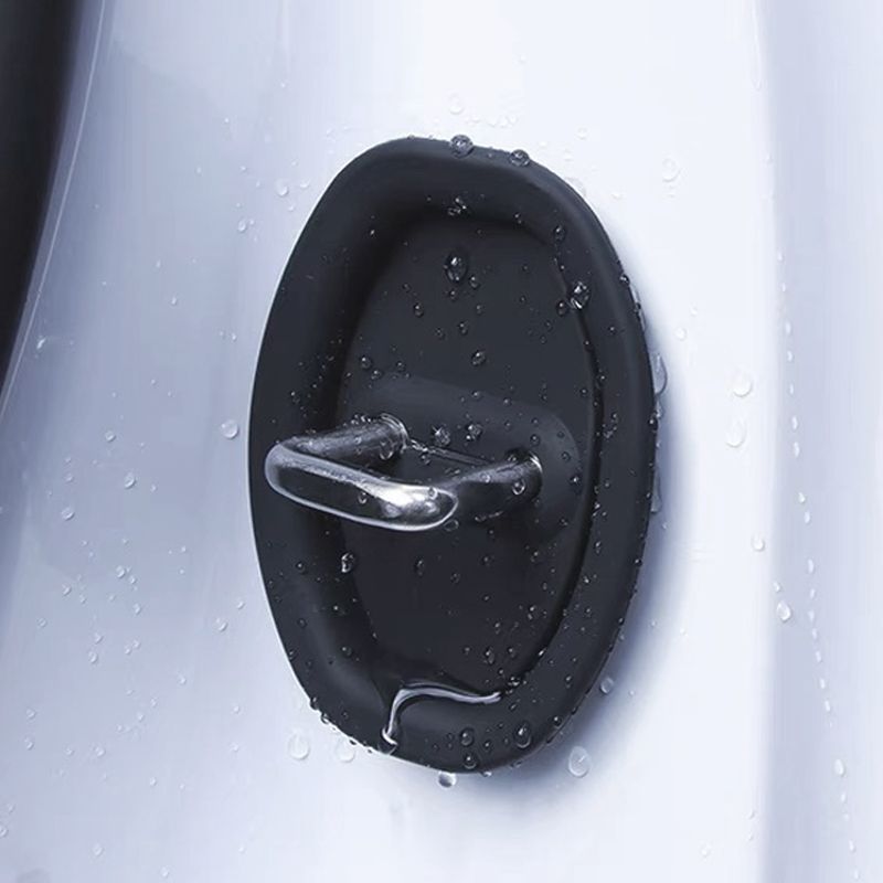 Housse en Silicone pour Serrure de Porte de Voiture - Tapis d'Amortissement Sonore