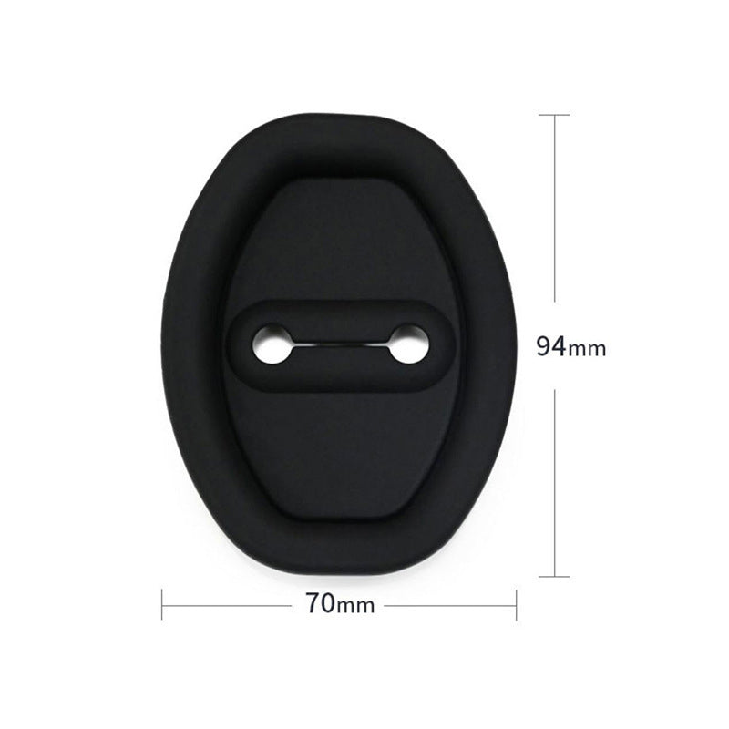 Housse en Silicone pour Serrure de Porte de Voiture - Tapis d'Amortissement Sonore