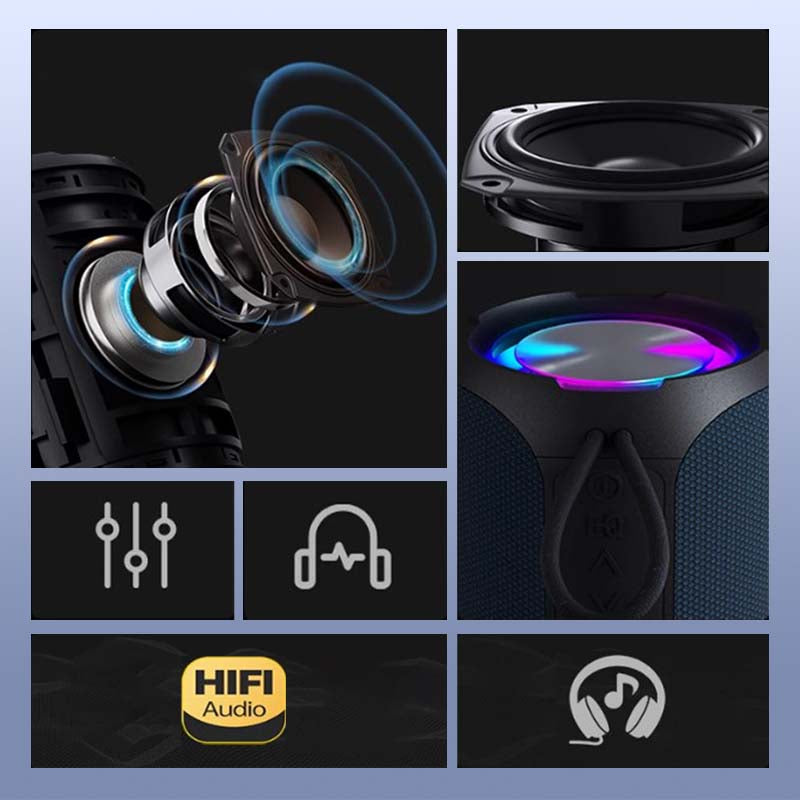 Enceinte Bluetooth portable 40 W avec éclairage RVB