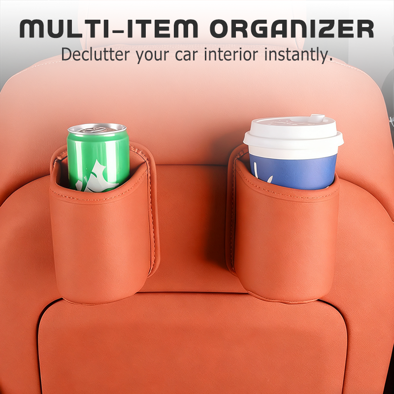🔥 50 % DE RÉDUCTION ! Porte-gobelet universel en cuir pour portière de voiture – Cuir PU haut de gamme, attache sécurisée & compatible avec bouteilles, smartphones et plus encore 🚗☕