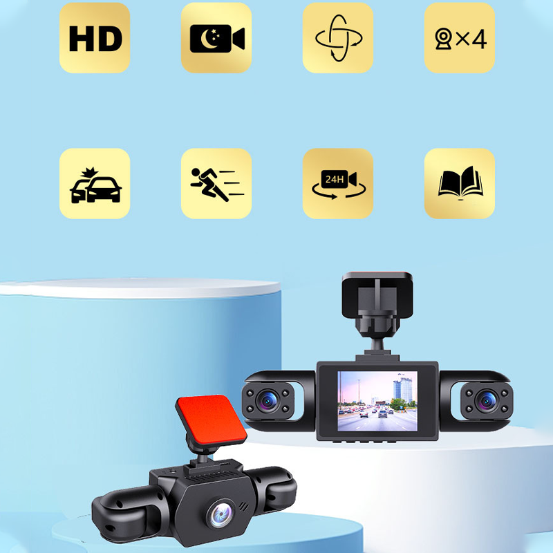 ⛄ Offre Spéciale Hiver： 50 % de réduction !!!✨Caméra embarquée pour voiture avec 4 objectifs et vue à 360°🚛