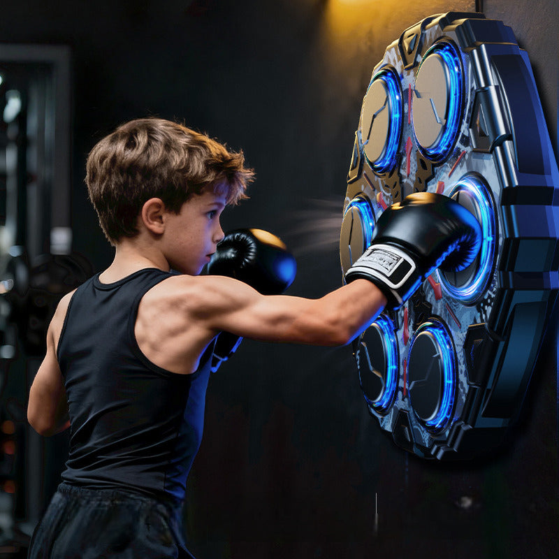 🥊 Une nouvelle approche de l'entraînement en salle ! La machine intelligente Music Boxing Smart Wall Target Machine transforme la musique et l'exercice physique en un moment de jeu pour les enfants