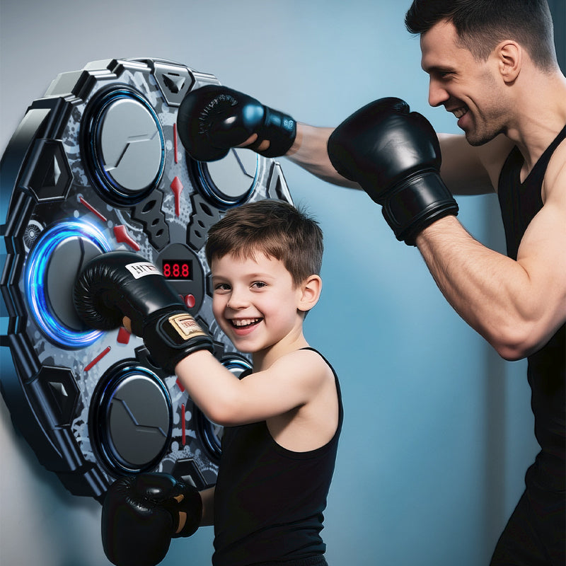 🥊 Une nouvelle approche de l'entraînement en salle ! La machine intelligente Music Boxing Smart Wall Target Machine transforme la musique et l'exercice physique en un moment de jeu pour les enfants