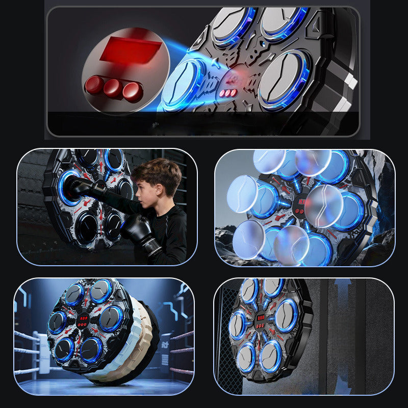 🥊 Une nouvelle approche de l'entraînement en salle ! La machine intelligente Music Boxing Smart Wall Target Machine transforme la musique et l'exercice physique en un moment de jeu pour les enfants