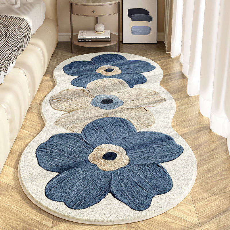 🌸Tapis Floral Irrégulier Ultra Doux !🧡Confort Luxueux & Look Ludique pour Chambre ou Salon ! 🛋️✨