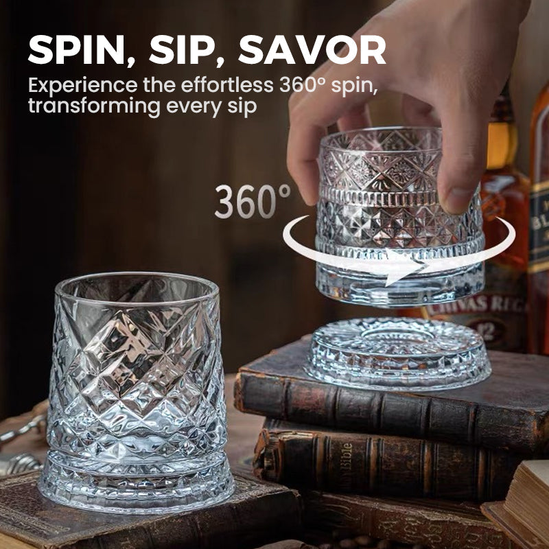 📢📢50 % de réduction !! ⏰Verre à Whisky Pivotant à 360° – Design Unique, Élégant & Parfait Pour Les Amateurs De Spiritueux 🌟