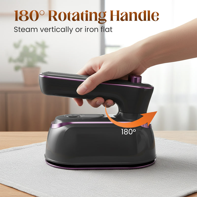 🔥60 %  DE RÉDUCTION !! ✨Défroisseur vapeur à main pliable avec poignée rotative à 180°