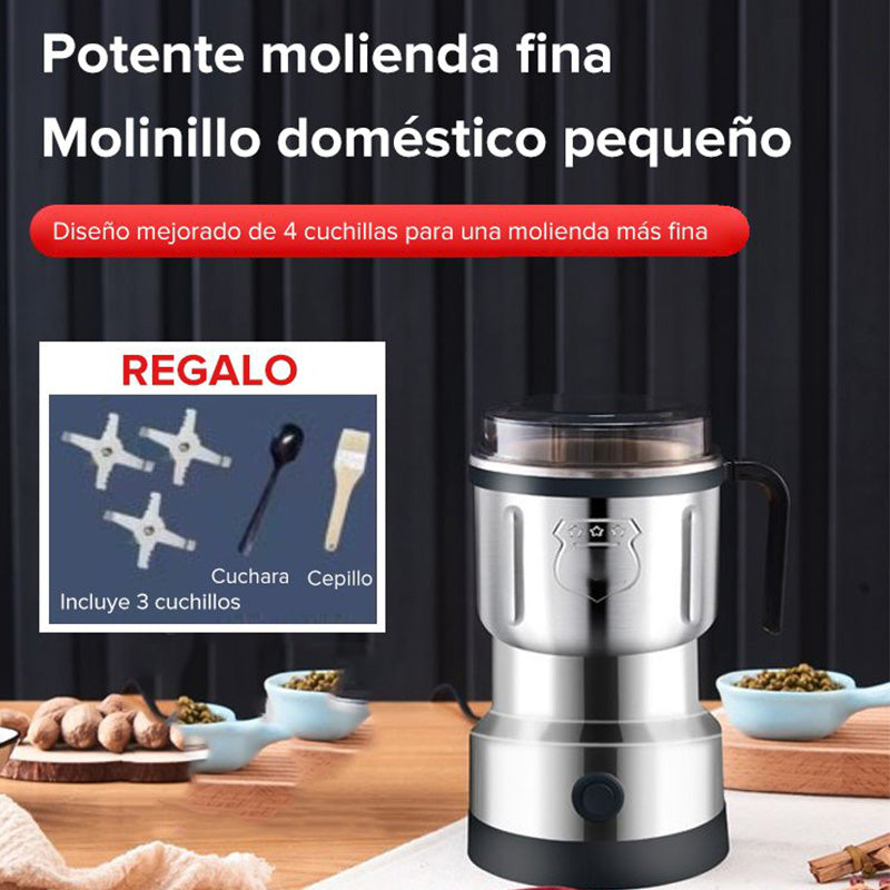 ⚡ 50% DE RÉDUCTION! ☕ Moulin électrique multifonctionnel 300W – Lame en S, 500 ml & acier inoxydable – Idéal pour épices, café & herbes – Facile à nettoyer ✨