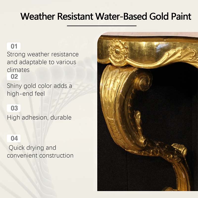 🎨🏡Peinture dorée résistante aux intempéries à base d'eau