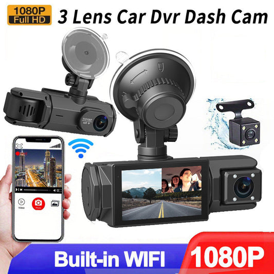🔥50% de réduction ! 🚗 Enregistreur Vidéo Voiture 1080p Triple Caméra + Caméra de Recul