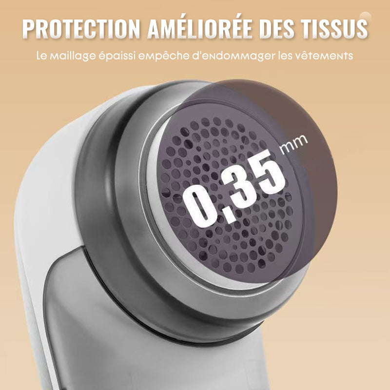 Rasoir anti-bouloches rechargeable avec écran LED
