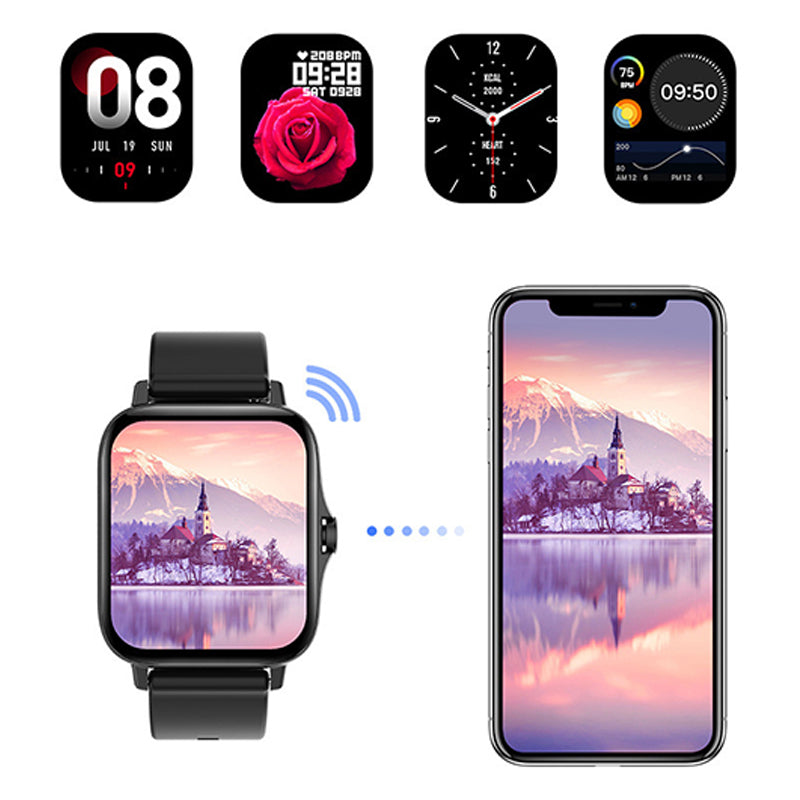 Montre connectée avec contrôle de la musique et de l’appareil photo