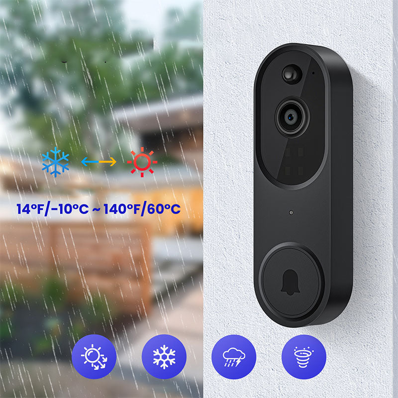 Surveillez votre porte en temps réel ! Sonnette vidéo 1080p avec détection humaine par IA