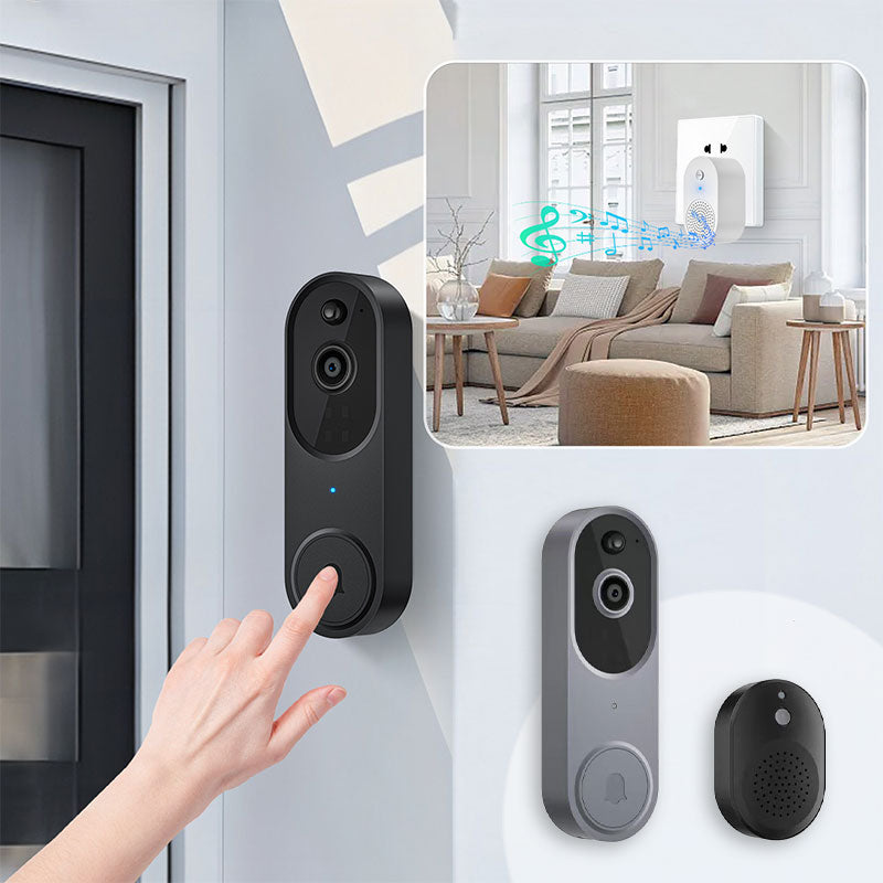 Surveillez votre porte en temps réel ! Sonnette vidéo 1080p avec détection humaine par IA