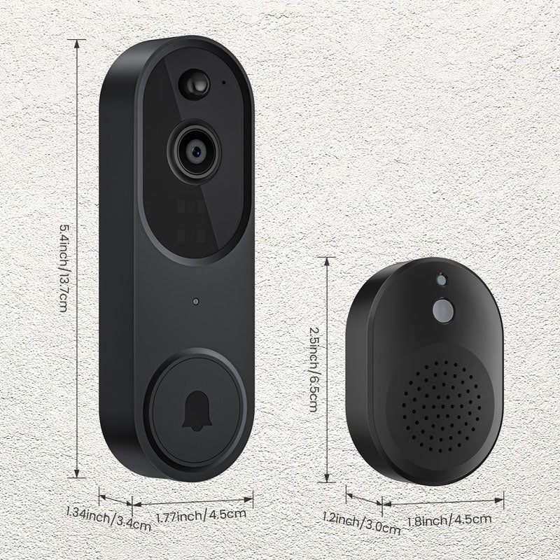 Surveillez votre porte en temps réel ! Sonnette vidéo 1080p avec détection humaine par IA