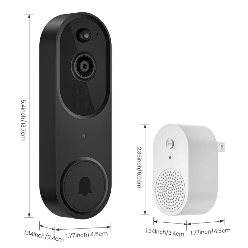 Surveillez votre porte en temps réel ! Sonnette vidéo 1080p avec détection humaine par IA