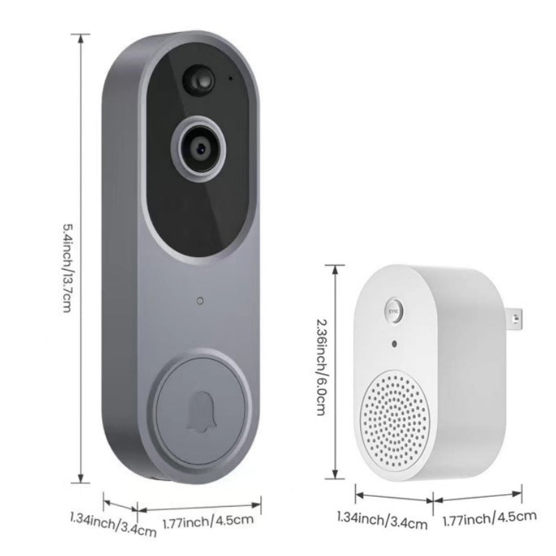 Surveillez votre porte en temps réel ! Sonnette vidéo 1080p avec détection humaine par IA