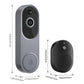 Surveillez votre porte en temps réel ! Sonnette vidéo 1080p avec détection humaine par IA
