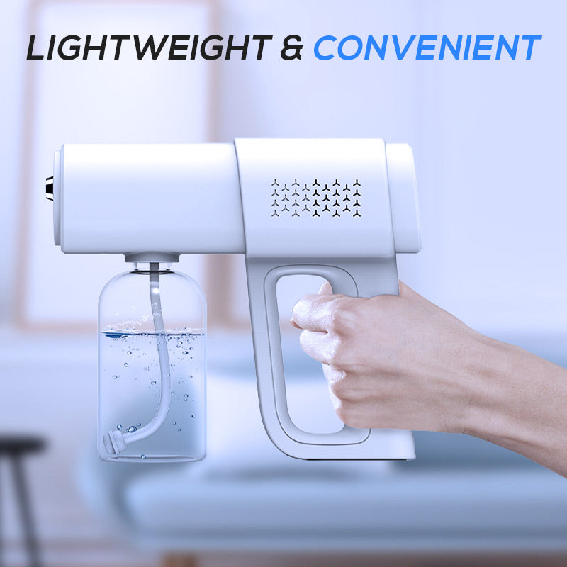 Pistolet pulvérisateur nano désinfectant – 380 ml, sans fil avec brume ultra-fine pour la maison, le bureau et le jardin !