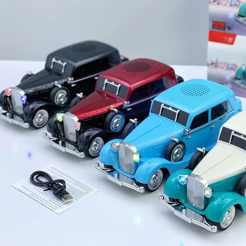 Haut-parleur Bluetooth en forme de voiture vintage avec son stéréo