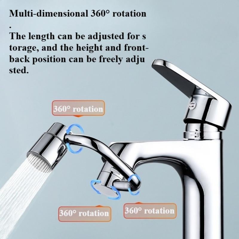 🔥Soldes exceptionnelles !!💜Achetez plus, économisez plus🚰Robinet universel pour évier✨Rallonge d'aérateur de robinet pivotante à 1080°