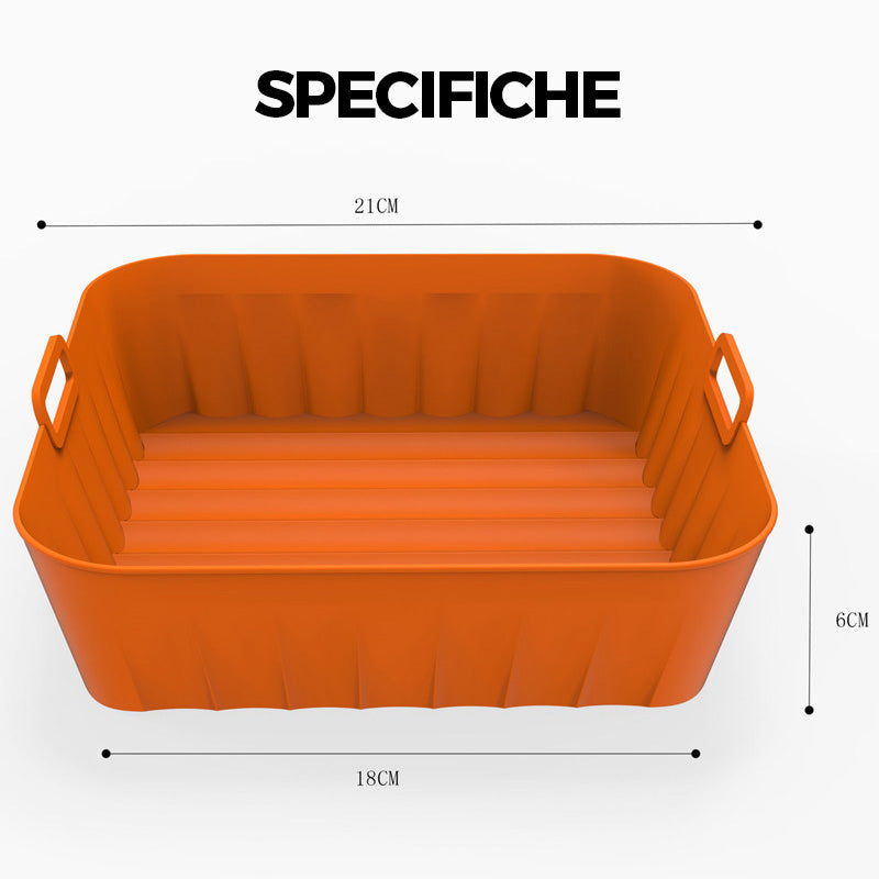 💎 PROMO FLASH : 50% DE RÉDUCTION ! Pot en Silicone Réutilisable pour Friteuse à Air – Fond Ondulé 3D, Qualité Alimentaire & -40°C à 230°C for Cuisson Saine 🍟✨